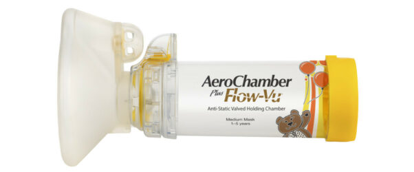AeroChamber Plus Flow-Vu mit Kindermaske (GELB)