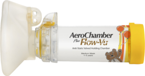 AeroChamber Plus Flow-Vu mit Kindermaske (GELB)