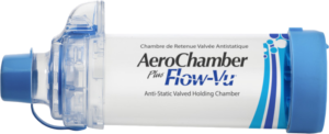 AeroChamber Plus Flow-Vu mit Mundstück für Erwachsene - (BLAU)