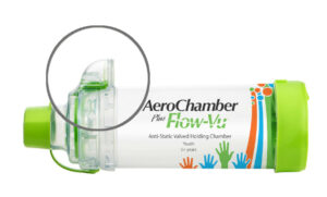 AeroChamber Plus Flow-Vu mit Mundstück - KIDZ - (GRÜN)