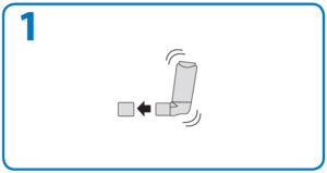 AeroChamber Anwendung mit Maske - Schritt 1