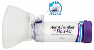 AeroChamber-mit-Flow-Vu mit kleiner Maske