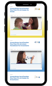 AeroChamber PLUS Flow-Fu Videos am Smartphone
